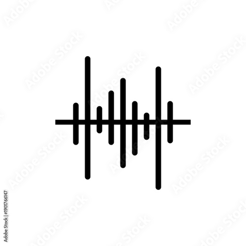 Sound wave icon. Sound wave vector icon. Audio signal symbol.