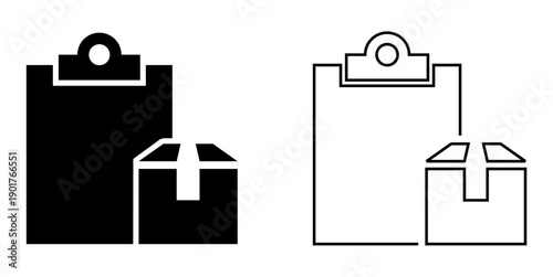 Logistic line glyphs icon vector for delivery themes. Symbolizes trucks, shipping, and distribution. Ideal for supply chain apps and tracking maps.