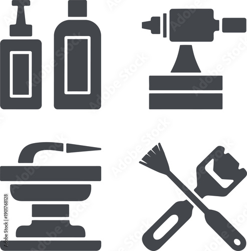 Workshop and diy tools icons