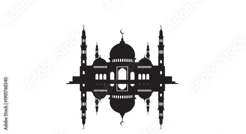 Ramadan Mosque City Center Prayer Hall Silhouette