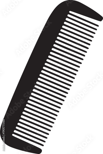 Professional hair comb icon isolated on transparent background for beauty and grooming design