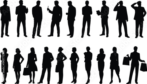 business silhouettes, corporate professionals, teamwork collaboration, leadership concept, office diversity, career success, management strategy, 