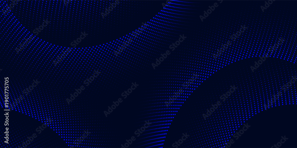 Fototapeta premium Dot Technology blue curve Modern tech banner corporate business concept hi-tech abstract background art simple modern