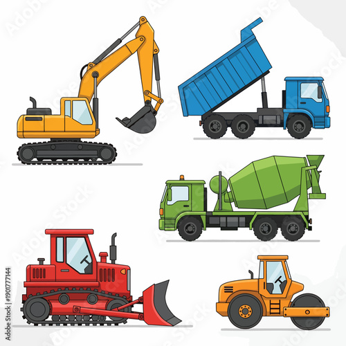 Construction Vehicles Set