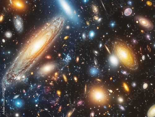 無数の銀河が広がる