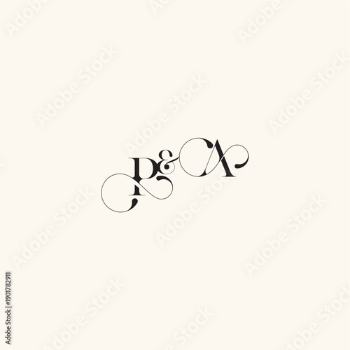 with monogram concept elegancy and beauty in one look AP wedding caligraphic logo letter