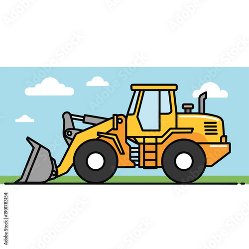 Yellow Front End Loader