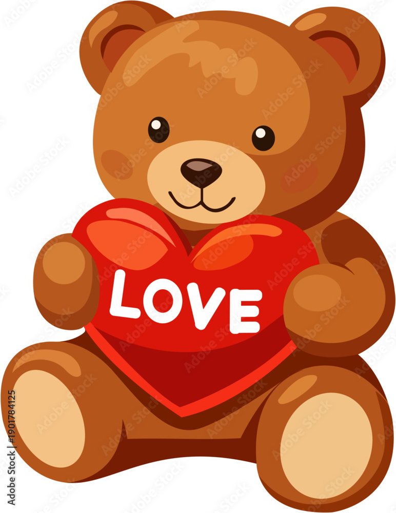 Fototapeta premium teddy bear with heart