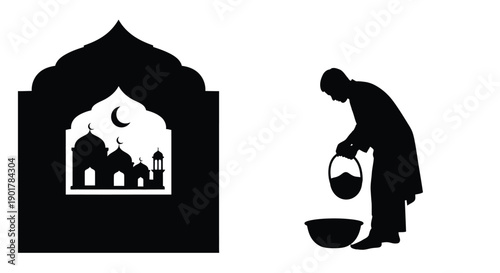 Woman in Solitary Ramadan Prayer with Tasbih