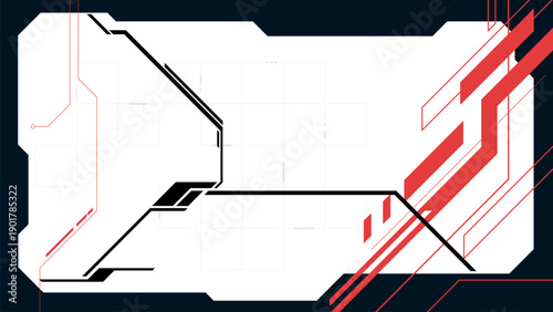 Abstract hi tech horizontal and sci-fi background with cyberpunk style design