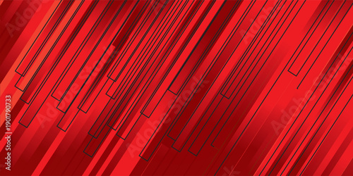 Abstract red vector background with stripes. Design template for brochures, flyers, magazine
