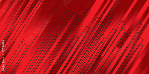 Abstract red vector background with stripes. Design template for brochures, flyers, magazine