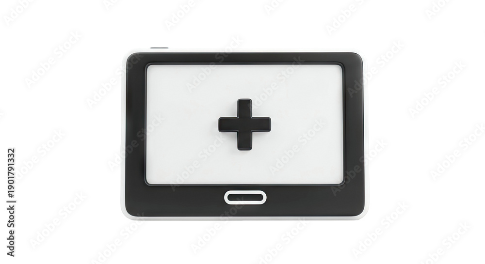 Fototapeta premium Tablet with Plus and Minus Icons