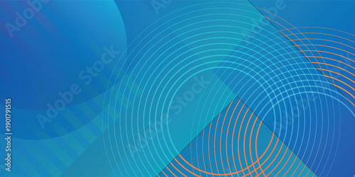 Abstract blue and teal background with overlapping concentric circles and fluid shapes, creating a modern and dynamic design.