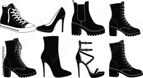 Modern home theater system vector illustration, black entertainment center with flat screen television, floor standing speakers, and media console isolated on white background