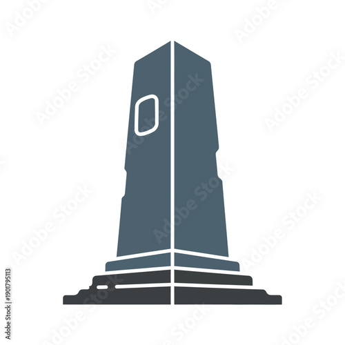Abstract Obelisk Monument Icon Illustration.