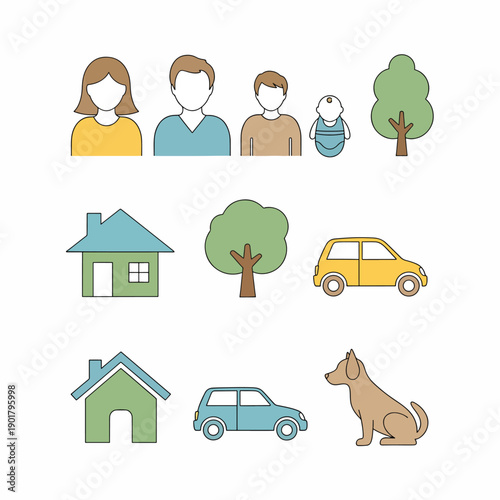 Family and Home Icons