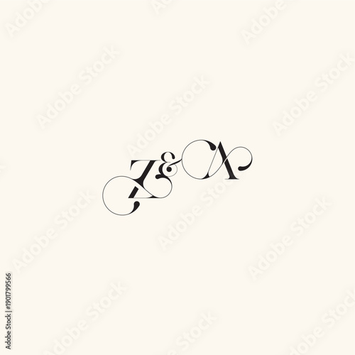 with monogram concept elegancy and beauty in one look AZ wedding caligraphic logo letter