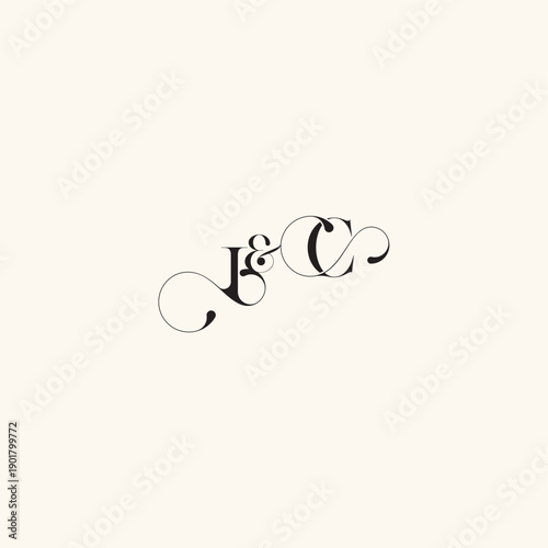 with monogram concept elegancy and beauty in one look CI wedding caligraphic logo letter