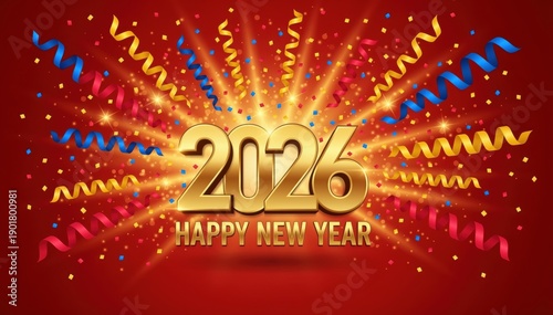 Wallpaper Mural A Glimpse into 2026: Celebrate a vibrant New Year with an optimistic message, embodying the promise of joy and celebration.  Torontodigital.ca