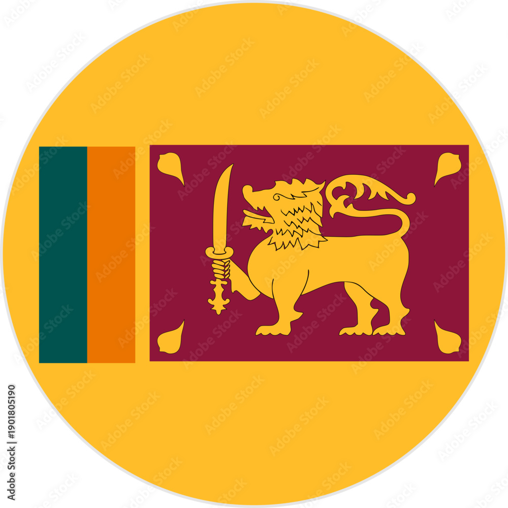 Fototapeta premium Flag of Sri Lanka