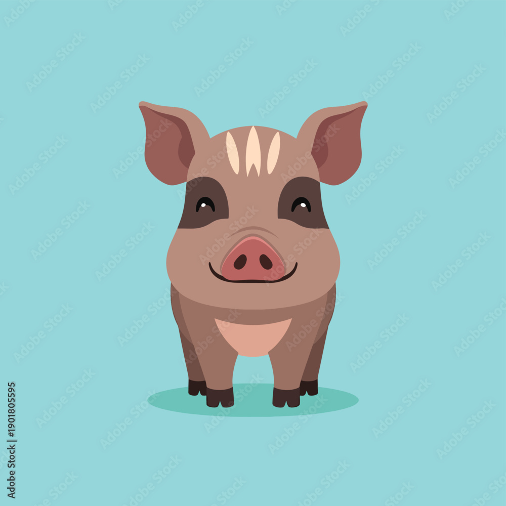 Fototapeta premium Happy Cartoon Pig