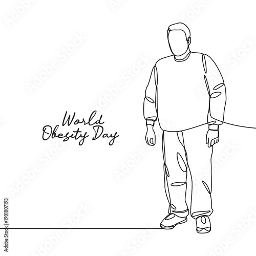 line art of World Obesity Day good for World Obesity Day celebrate. line art.