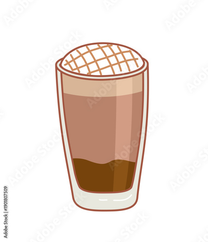 Handrawn Coffee Menu Set Caramel Macchiato