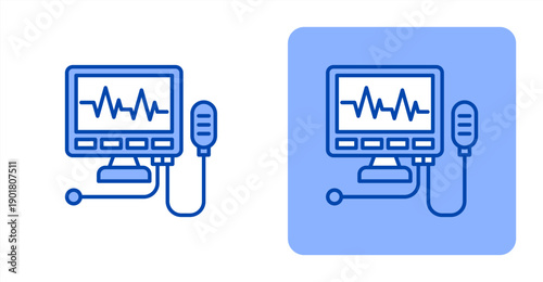 Diagnostic Equipment icon, with contrast background.