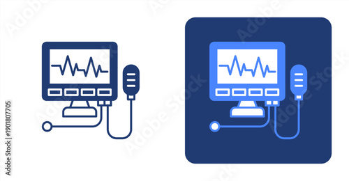 Diagnostic Equipment icon, with contrast background.