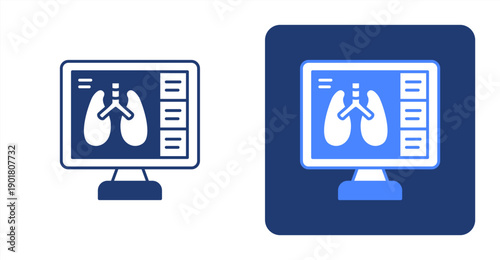 Diagnostic Monitoring icon, with contrast background.