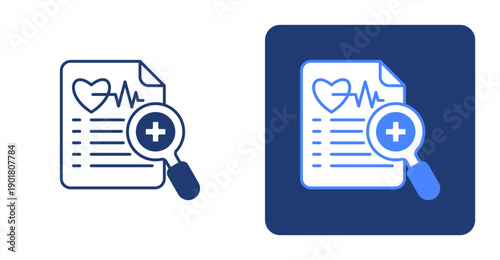 Medical Diagnostics icon, with contrast background.