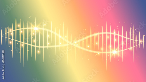 Colorful Waves of Sound and Light Representing Infinity in Vibrant Spectrum