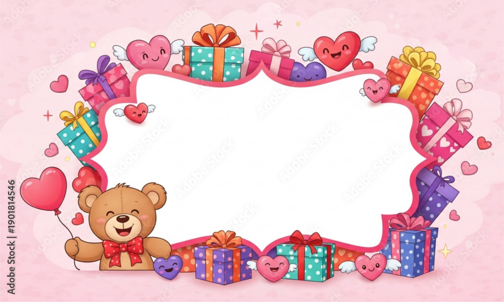 Obraz premium frame with teddy bear