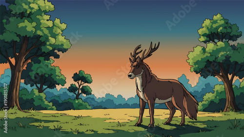 A close up illustration of tree roots and grassy terrain