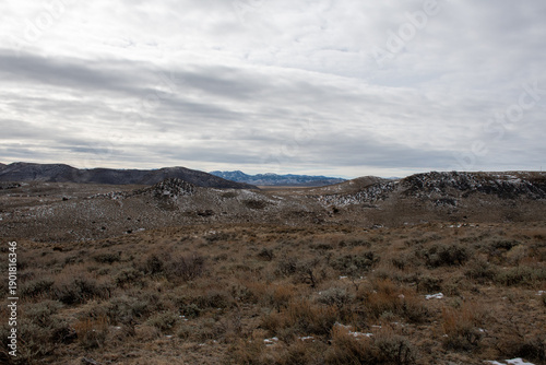 landscape with mountains and sky