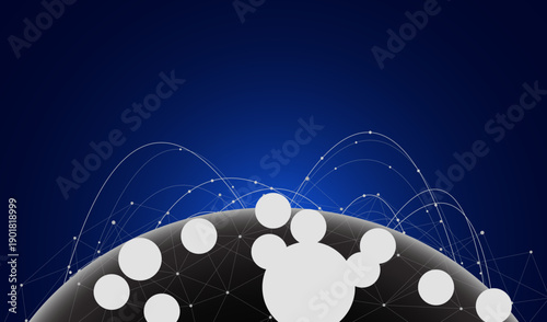 abstract background with stars and circles