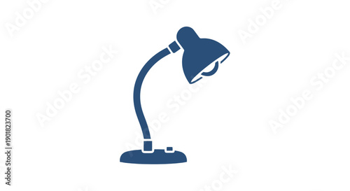 Blue Desk Lamp with Adjustable Arm.