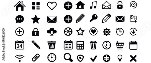 Minimal UI Icon Set – 24 Clean App Interface Icons