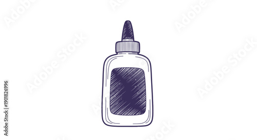 Bottle of Glue with Squeeze Tip.