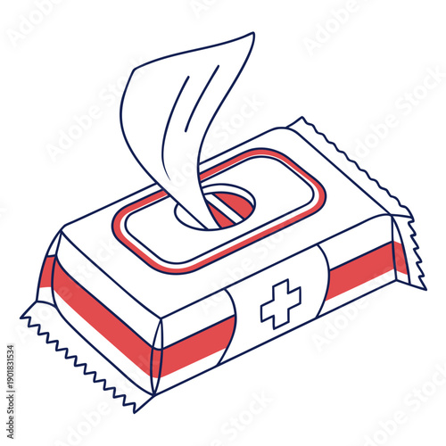 Foto A box of adhesive bandages with a single bandage being pulled out