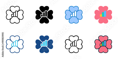 Crowdfunding Trend icons set multiple style collection. Editable stroke 
