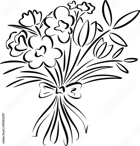 hand drawn wedding