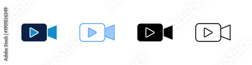 Video Multiple Style Icon Set Collection 