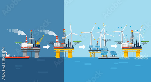 Offshore oil rigs transforming into renewable energy platforms
