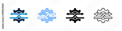 Change Management Multiple Style Icon Set Collection 