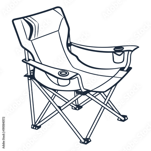 Fotografie A comfortable and stylish outdoor chair for relaxation and leisure