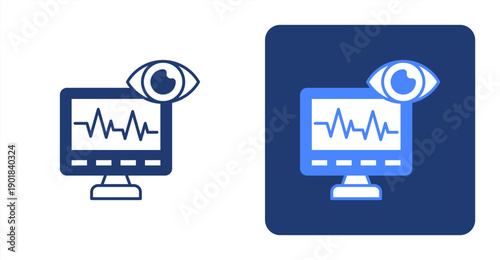 Health Monitoring icon, with contrast background.