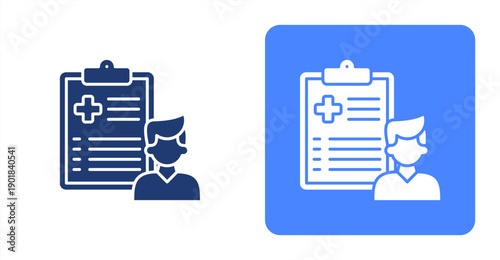 Patient Intake icon, with contrast background.