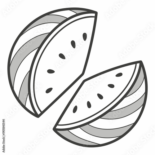 Foto A detailed illustration of two sliced mangoes showcasing their vibrant yellow fl